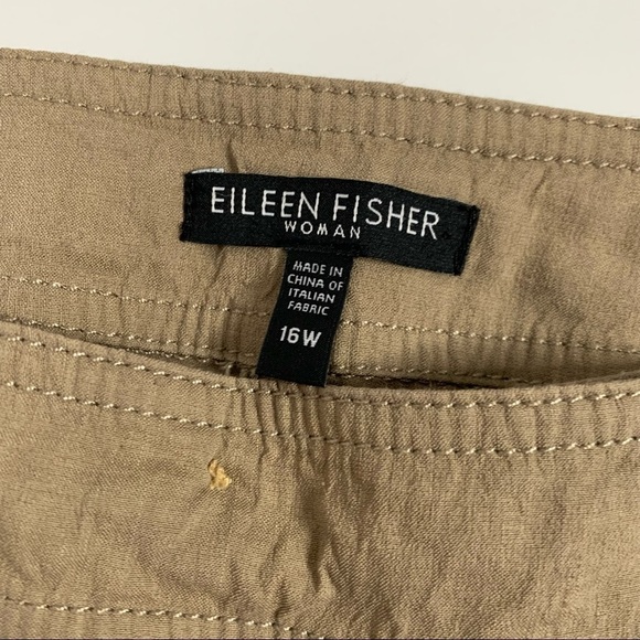 Eileen Fisher Linen Blend Straight Leg Trousers - Picture 8 of 16